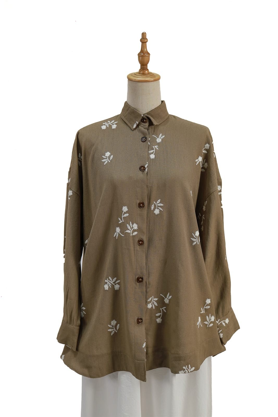 Blouse FFC 849 (B) in Taupe Khaki