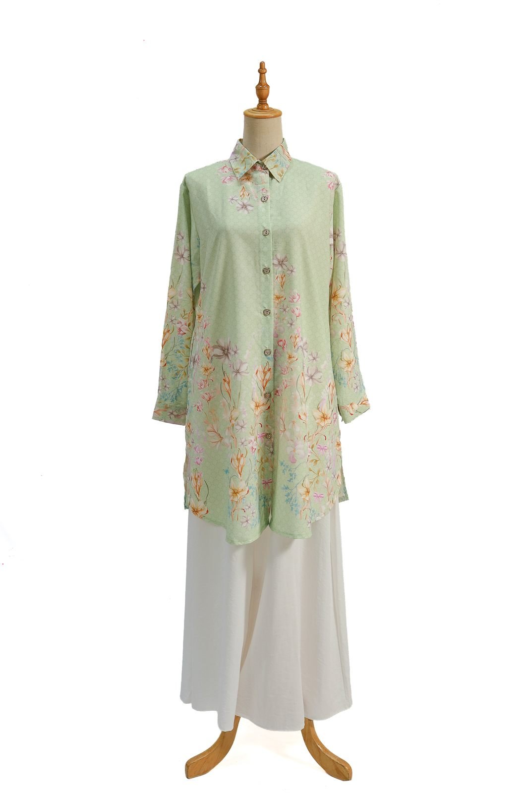 Blouse 10442 in Mint Floral